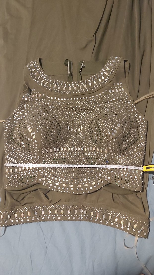 Uzun haki Bohem Elbise - Görsel 3