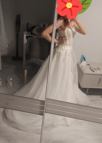 Modern Klasik Beyaz Balık gelinlik - Görsel 10