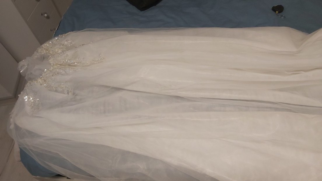 Modern Klasik Beyaz Balık gelinlik - Görsel 2