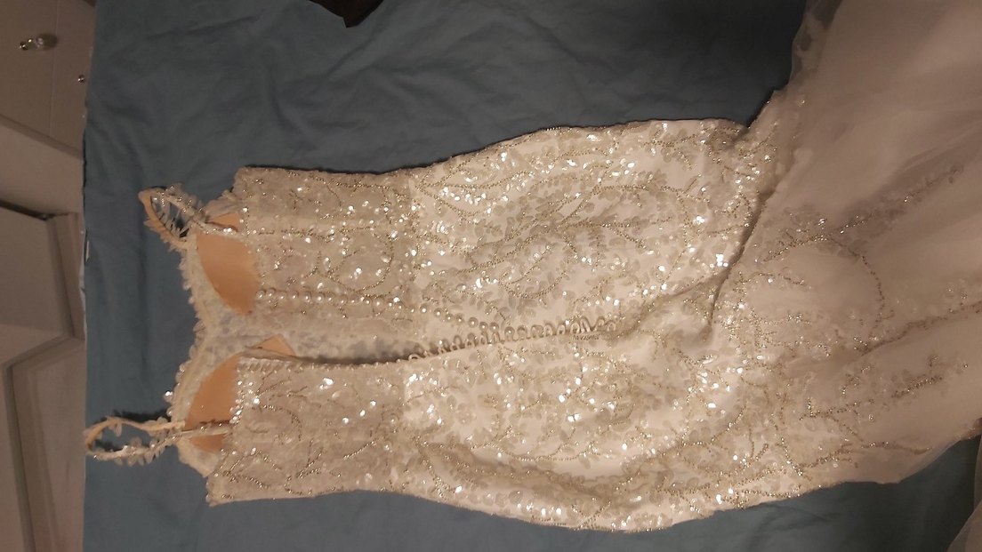 Modern Klasik Beyaz Balık gelinlik - Görsel 3