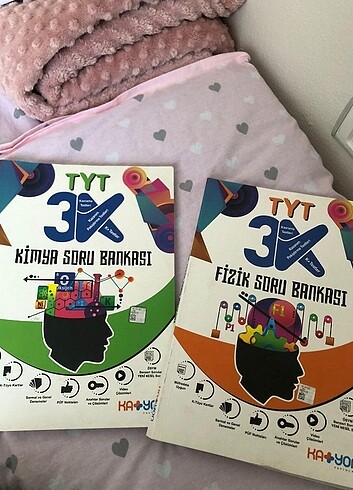 Sıfır 3k tyt kimya ve tyt fizik soru bankaları 