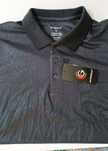 Gri Desenli Kısa Kollu Polo Tişört