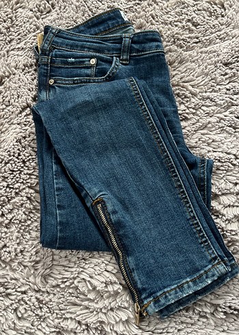 Kadın Lacivert Normal Kesim Kot Pantolon - Görsel 2