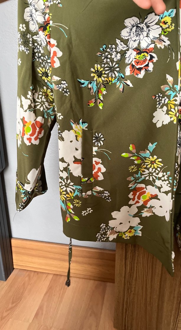 Çiçek Desenli Bohem Midi Kimono - Görsel 2