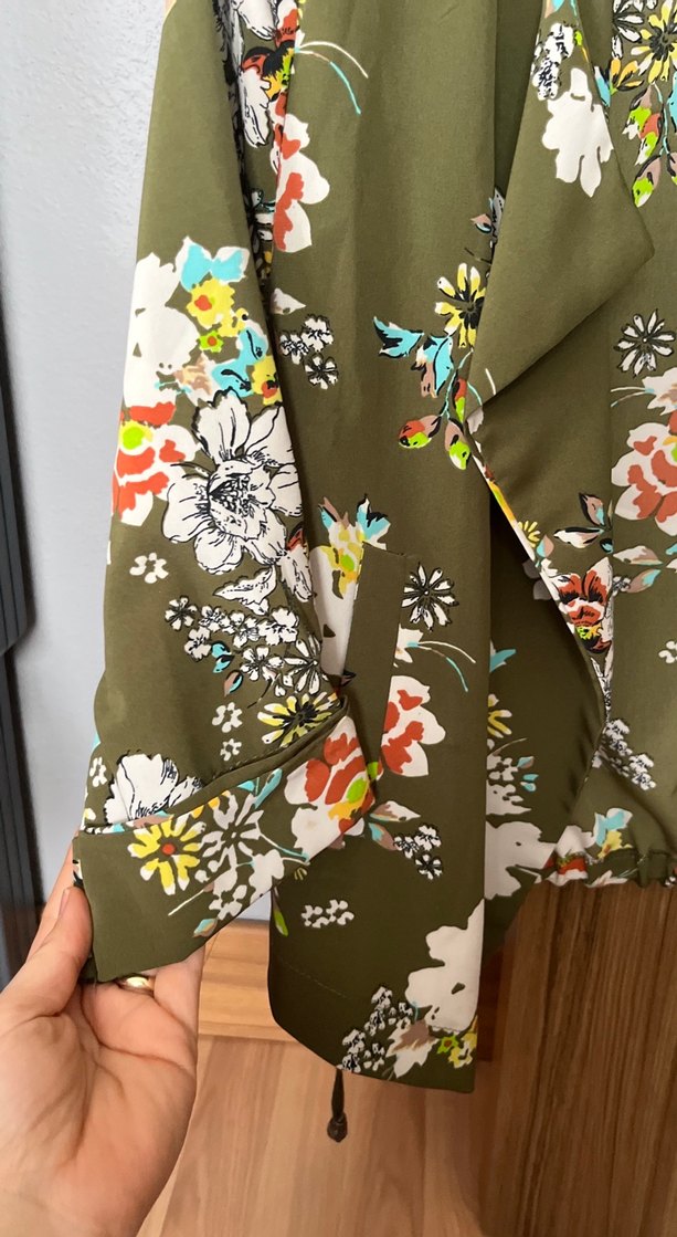 Çiçek Desenli Bohem Midi Kimono - Görsel 3