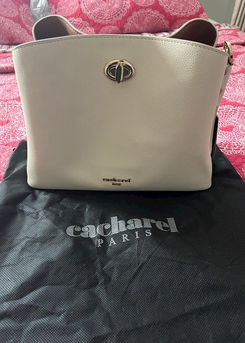 Krem Deri Cacharel Kadın Çanta