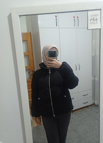 m Beden Siyah Mont