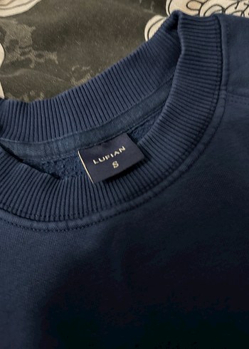Lufian Lacivert Denim Kadın-Erkek Sweatshirt