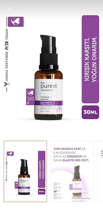 Beden The Purest Solutions - Retinol