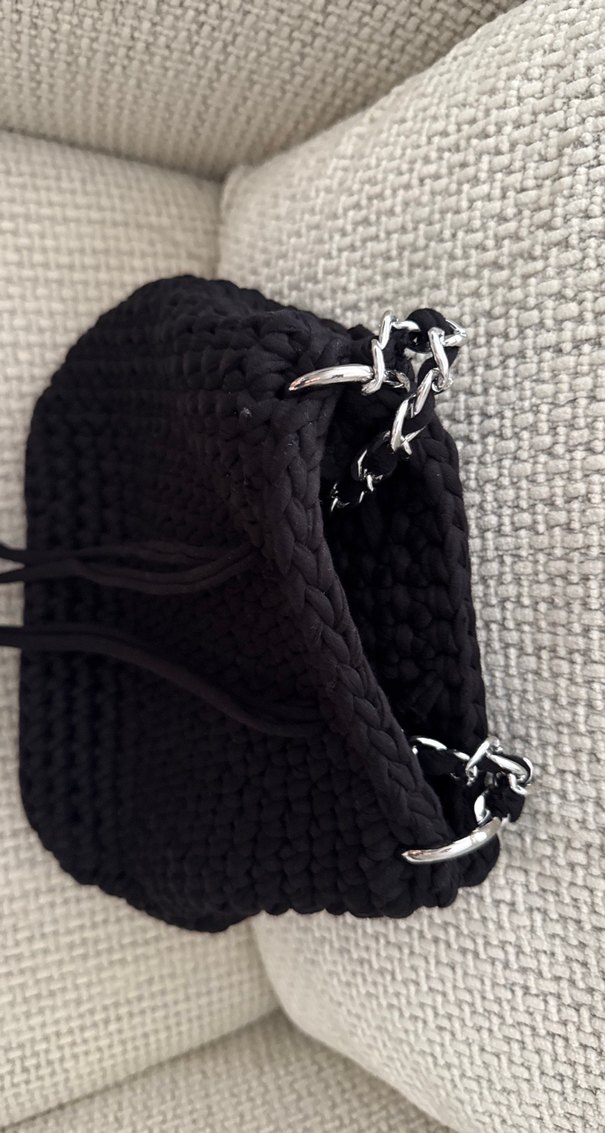 Kadın Siyah Örgü Triko Çanta - Görsel 3