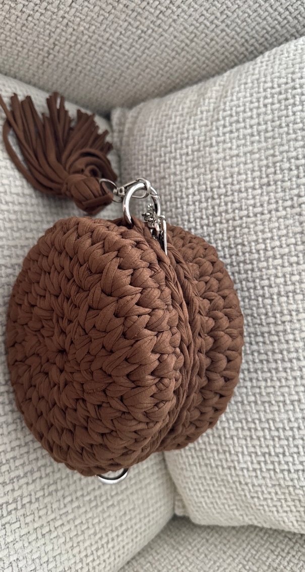 Püsküllü Örgü Bohem Kadın Çanta - Görsel 2