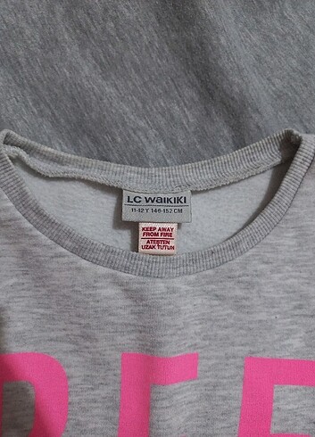 11-12 Yaş Beden çeşitli Renk Sweatshirt