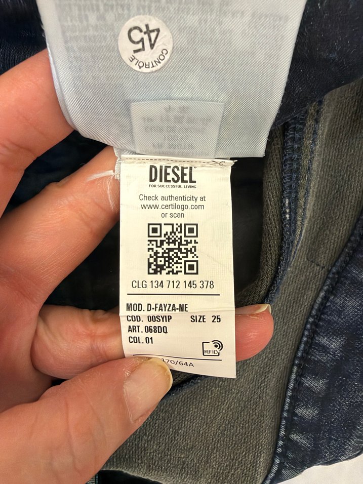 Diesel Koyu Mavi Denim Jean — görsel 3/5