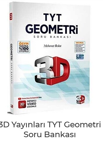  3D yayınları tyt geometri soru Bankası 