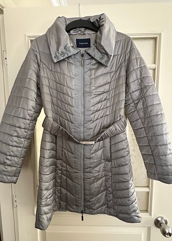 Gri Kadın Fermuarlı Mont - Görsel 2