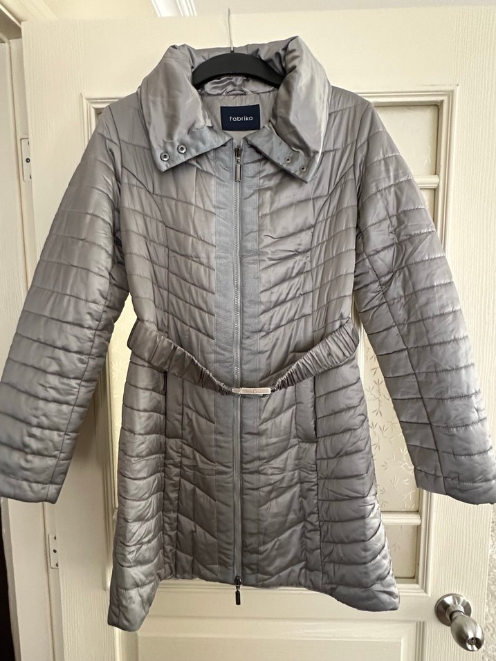 Gri Kadın Fermuarlı Mont - Görsel 2