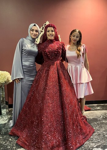 Gri abiye elbise - Görsel 2