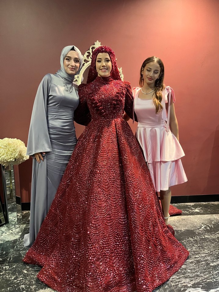 Gri abiye elbise - Görsel 2