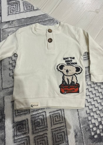 Moon Boot  Ekru Koala Baskili Cocuk Sweatshirt