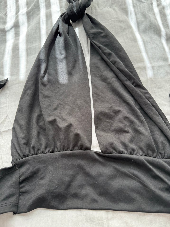 Fermuarlı Siyah Bohem büstiyer - Görsel 2