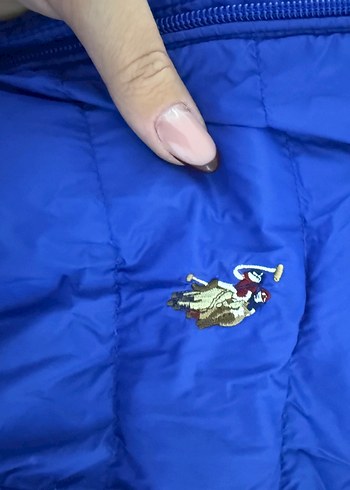 Uspa Kaz Tüylü Mavi Fermuarlı Kadın Şişme Mont - Görsel 2