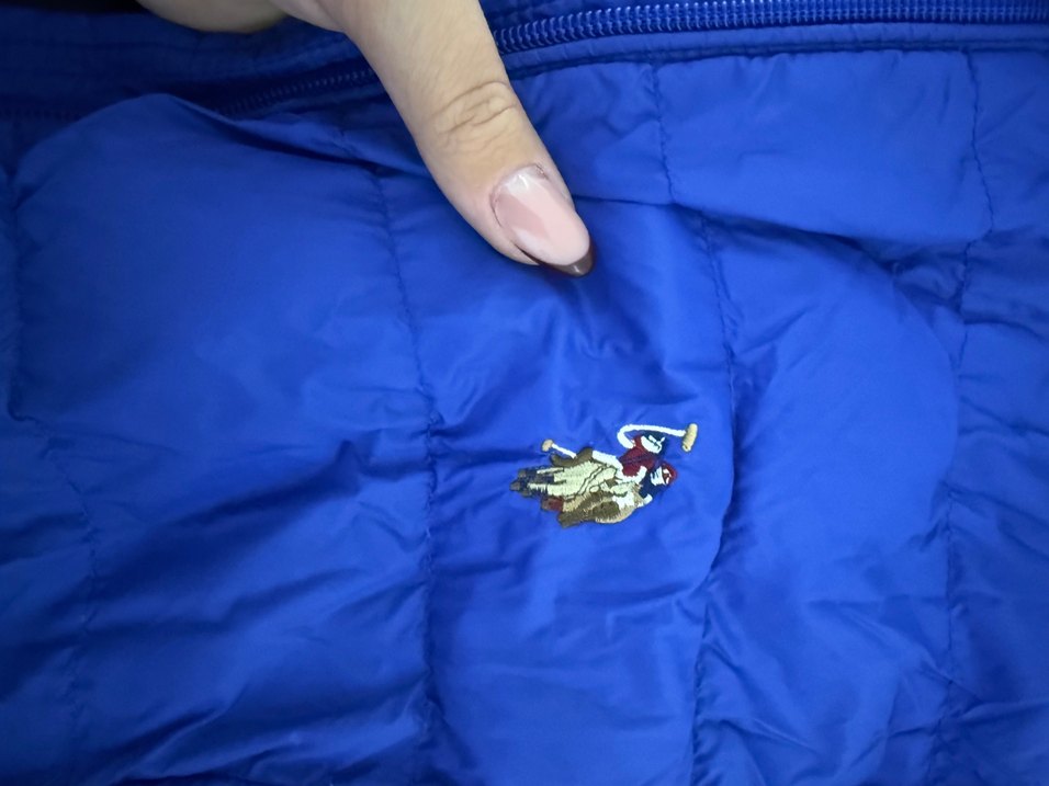 Uspa Kaz Tüylü Mavi Fermuarlı Kadın Şişme Mont - Görsel 2