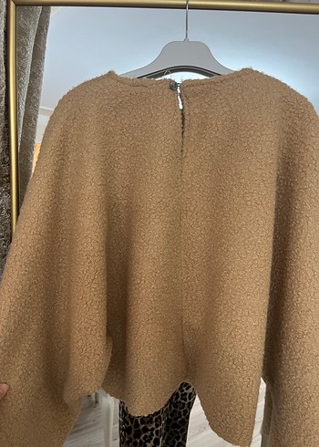 Camel Renkli Dökümlü Bohem Kadın Kaban - Görsel 5