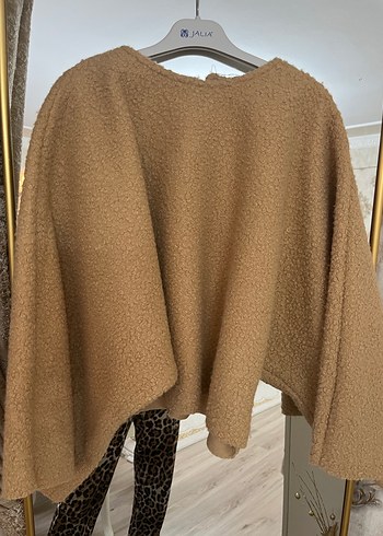 Camel Renkli Dökümlü Bohem Kadın Kaban - Görsel 2