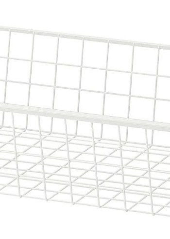 Beyaz Metal Tel Dolap Düzenleyici Sepet - Görsel 2