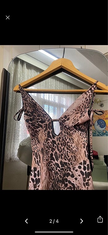 Zara leopar elbise