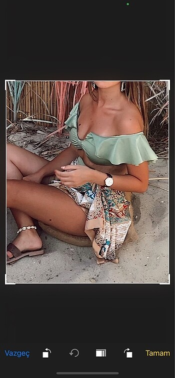 yeşil bikini takım üst 40 alt 38 beden