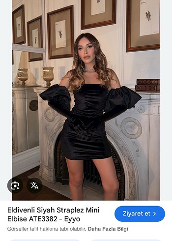 s Beden Siyah Straplez Drapeli Mini Elbise