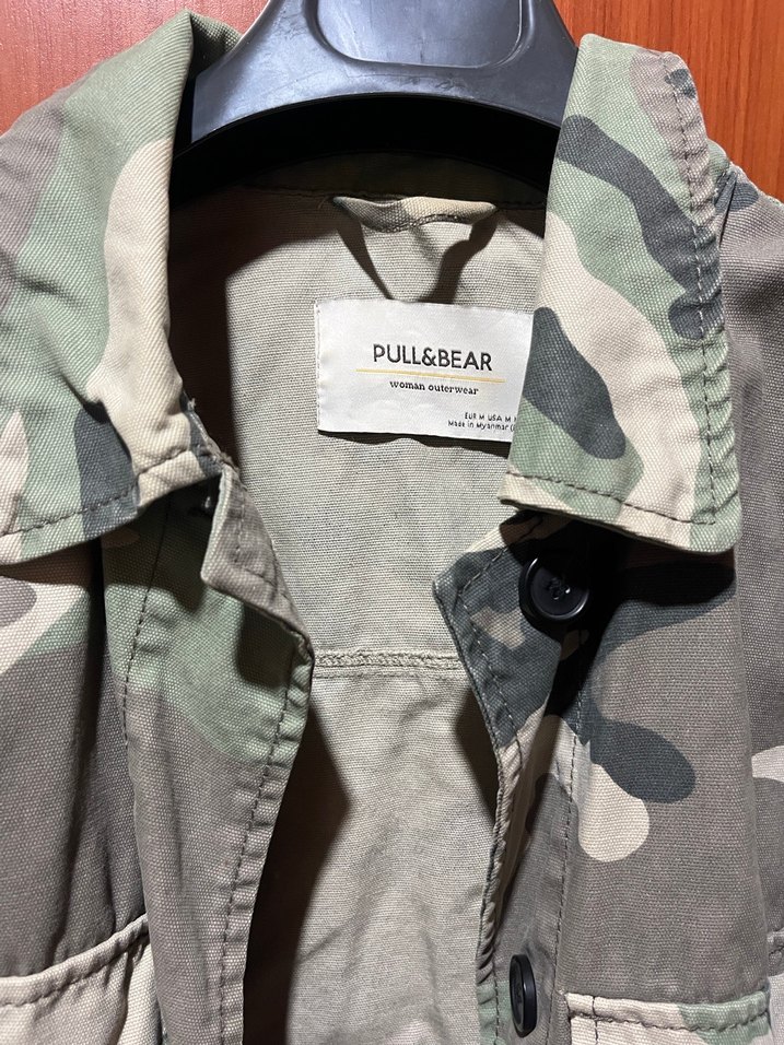 Gri Kamuflaj Desenli Kısa Kadın Ceket - Görsel 2