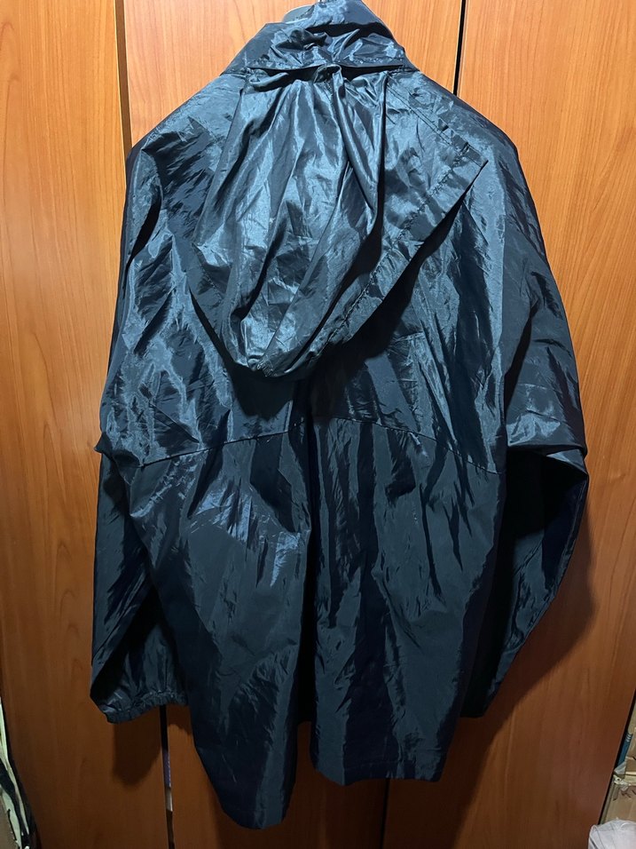 Siyah Erkek Midi Boy Fermuarlı Yağmurluk - Görsel 4