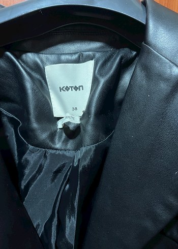 Kadın Siyah Deri Mini Ceket - Görsel 4