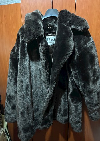 Kahverengi Kürk Detaylı Midi Kadın Mont - Görsel 5