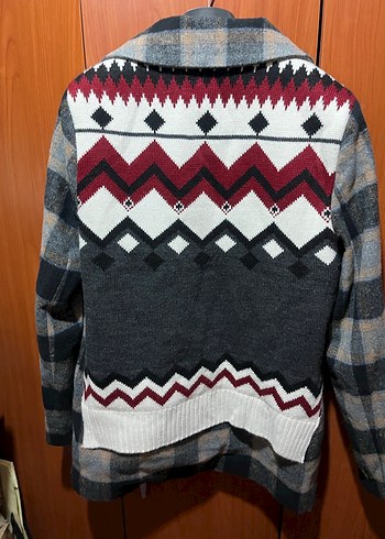 Gri Ekose Kısa Kadın Blazer Ceket - Görsel 2