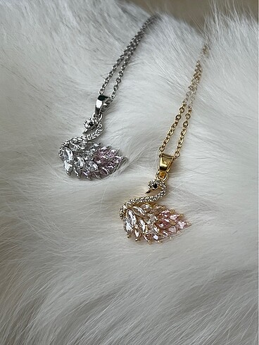 Swarovski kolye silver renk