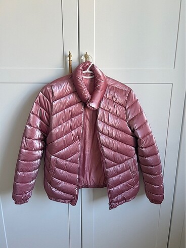 Zara 13 14 yas mont pembe metalik