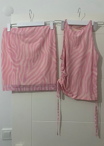 Primark Primark Pembe Zebra Desenli Tül takım