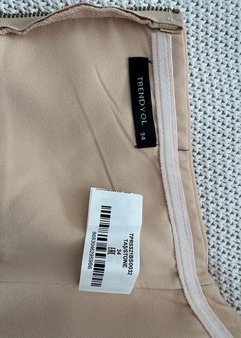 Bej Straplez Büstiyer Midi Boy - Görsel 6