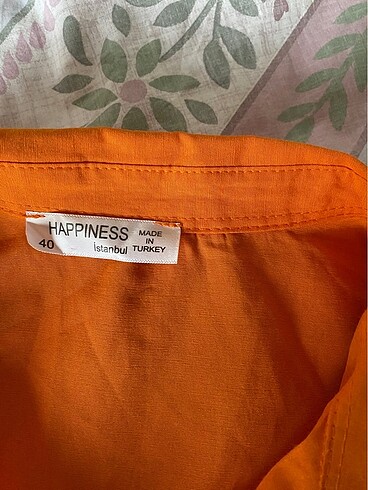 Happiness Turuncu Oversized gömlek