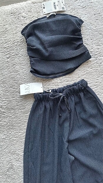Zara straplez pantolon takım viral