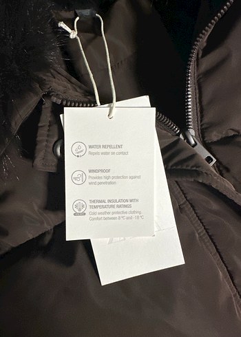 Zara suni kürk yakalı kapitone bomber ceket - Görsel 3