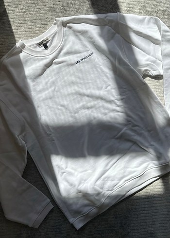 Les Benjamins Beyaz Bisiklet Yaka Sweatshirt