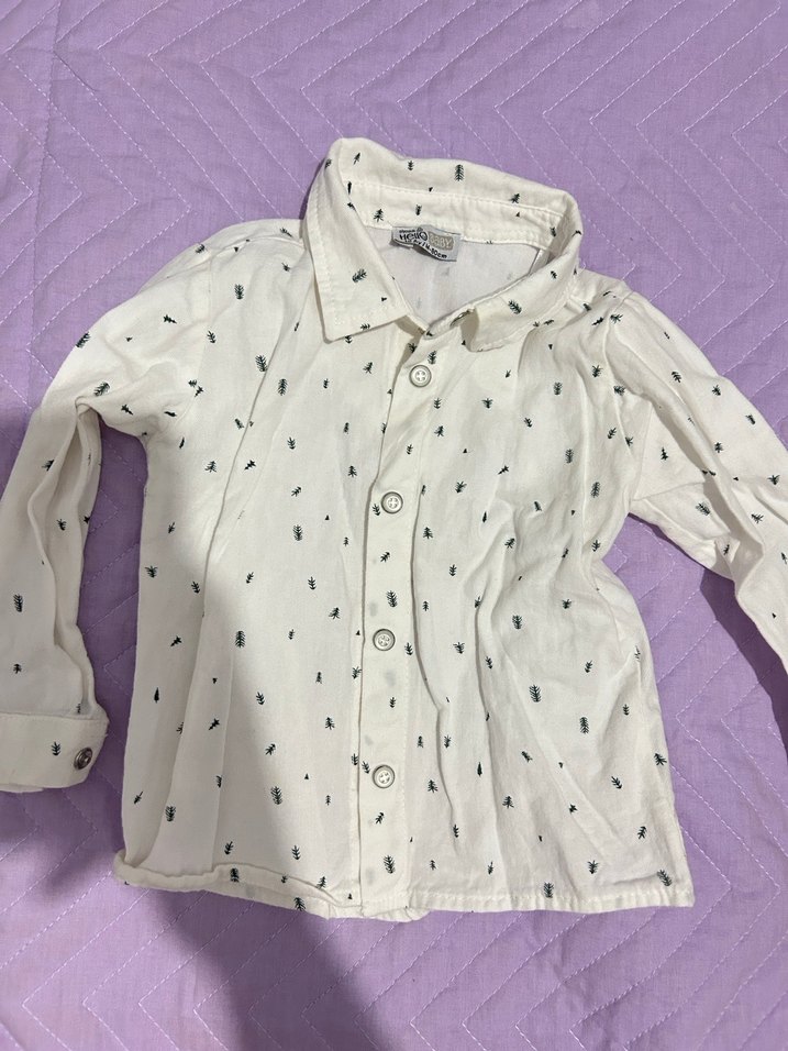 Beyaz Çocuk Gömlek - Görsel 2