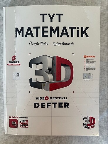 TYT MATEMATİK 3D VİDEO DESTEKLİ DEFTER