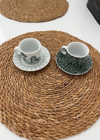 English Home Desenli Kahve Fincanı ve Tabak Seti