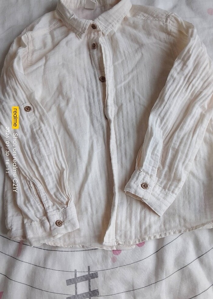 Bal rengi gömlek yeni gibi  - Görsel 3