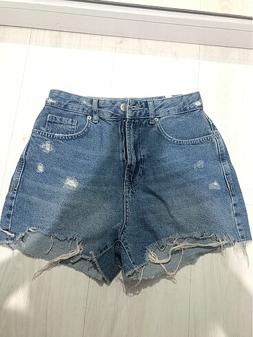 Koton denim mavi şort